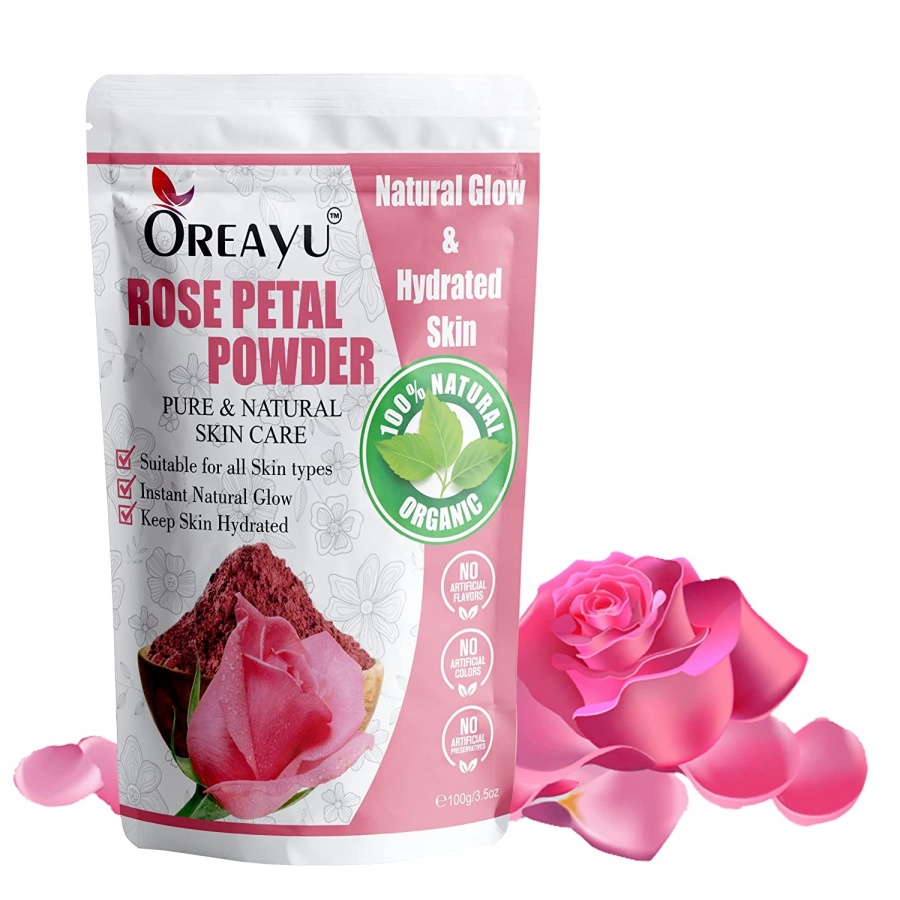 Natural Rose Petal Powder Organic 100g For Skin Face Sun Dried
